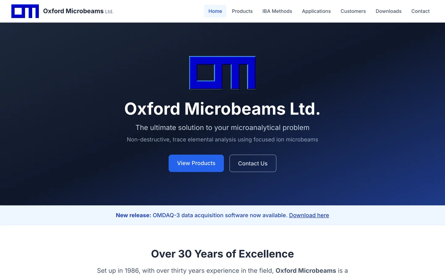 The Oxford Microbeams home page.